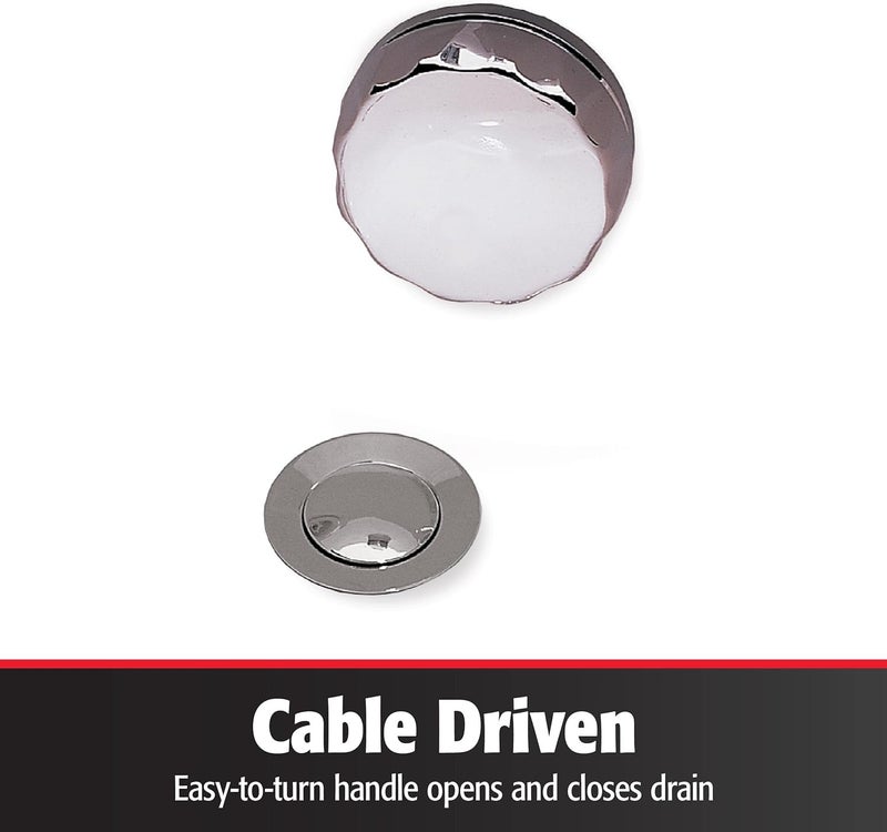 Keeney 645PVCDSBN Cable Driven PVC Bathtub Drain Kit with Brushed Nickel Finish - Image 3